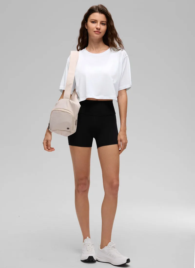 Pima Cotton Cropped Short Sleeve