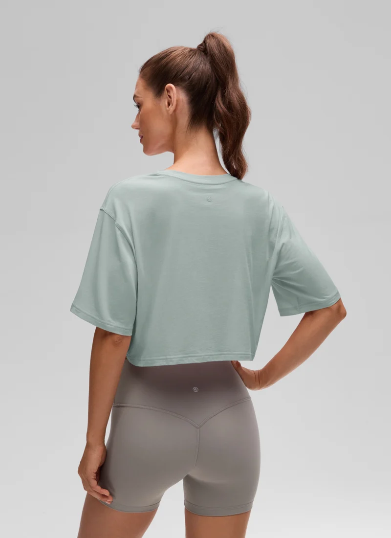 Pima Cotton Cropped Short Sleeve