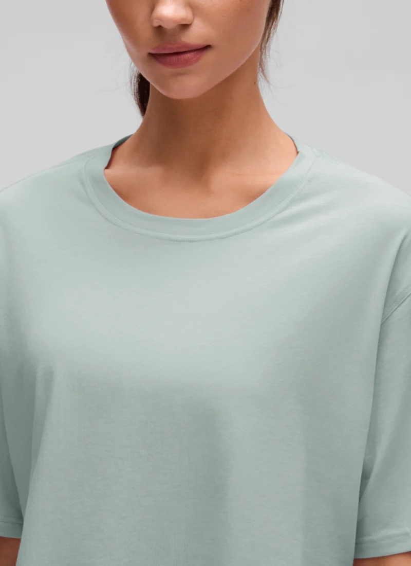 Pima Cotton Cropped Short Sleeve