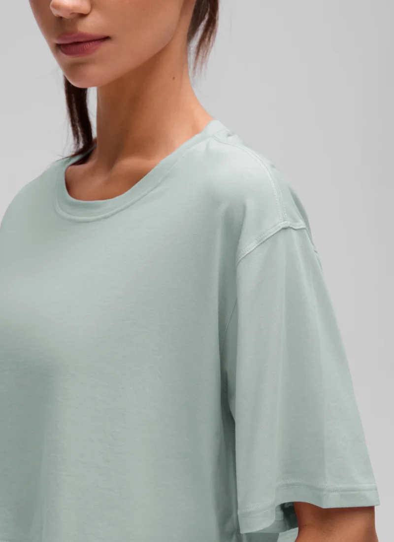 Pima Cotton Cropped Short Sleeve