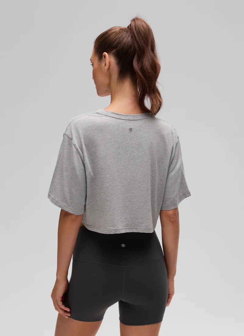Pima Cotton Cropped Short Sleeve