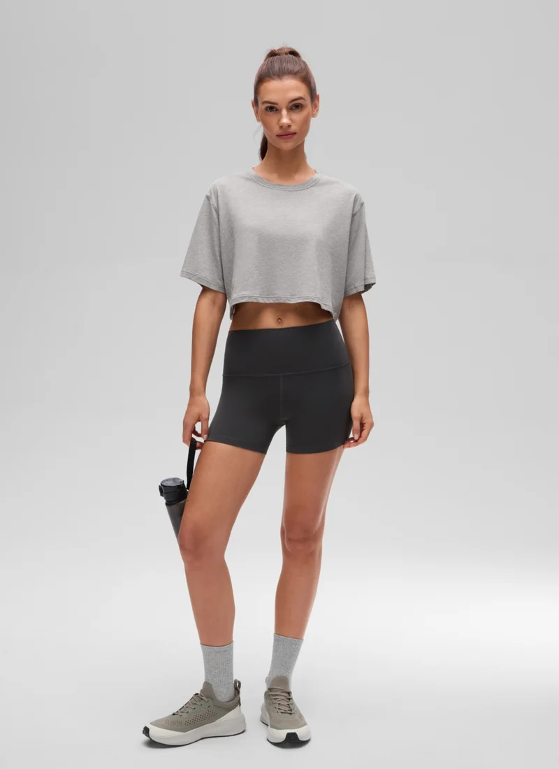 Pima Cotton Cropped Short Sleeve