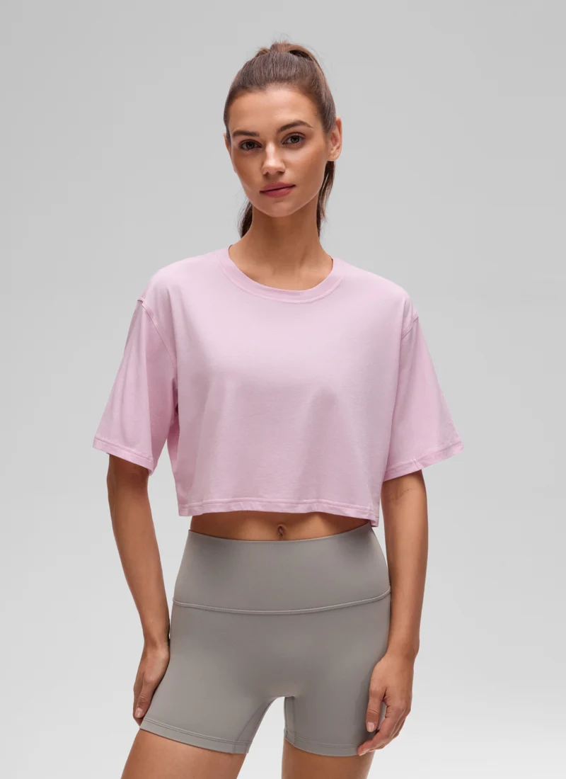Pima Cotton Cropped Short Sleeve