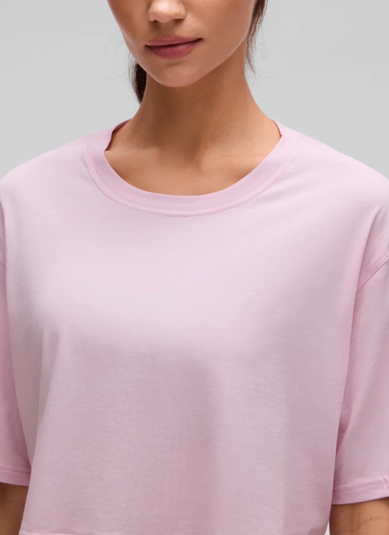 Pima Cotton Cropped Short Sleeve