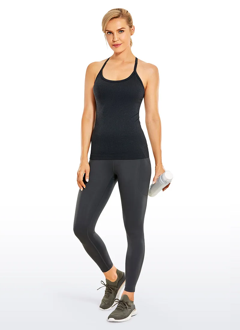 Speedy Seamless Built in Bra Y back Tank