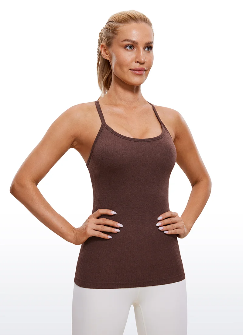Speedy Seamless Built in Bra Y back Tank
