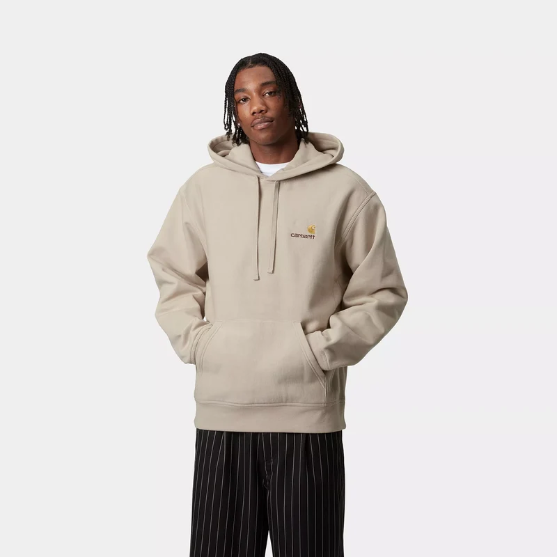 Hooded American Script Sweat Fleur De Sel