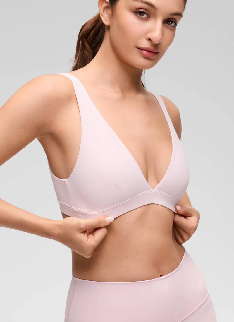Butterluxe Soft Double Lined V Neck Sports Bra