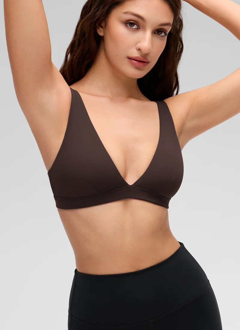 Butterluxe Soft Double Lined V Neck Sports Bra