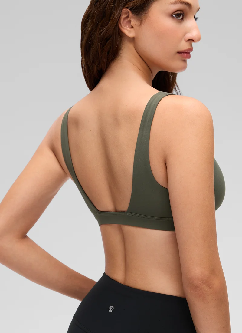 Butterluxe Soft Double Lined V Neck Sports Bra
