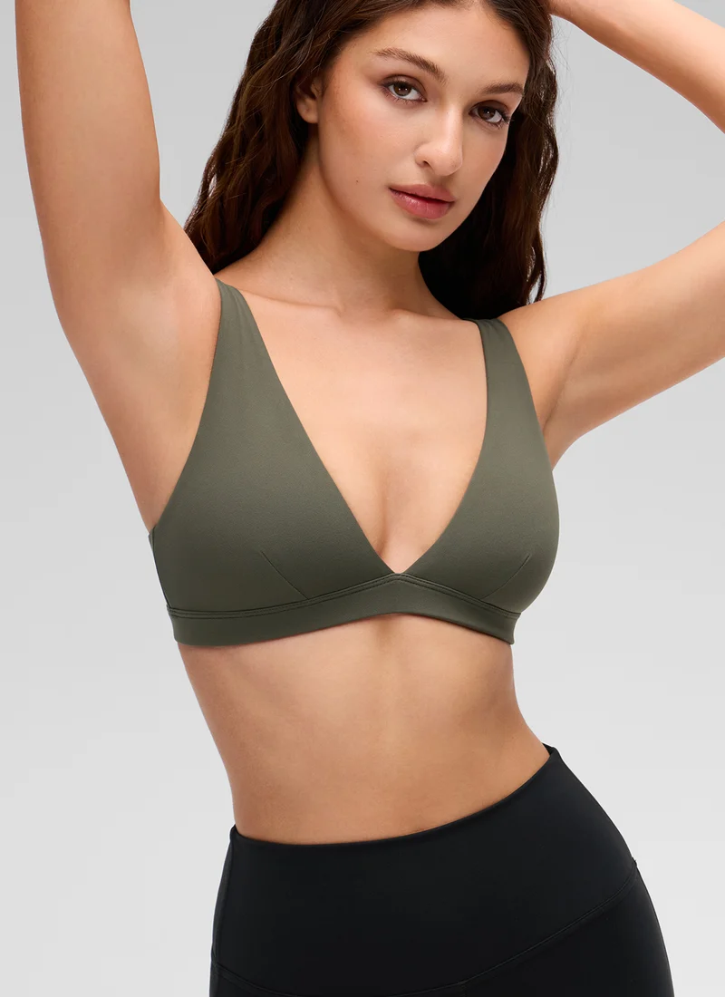 Butterluxe Soft Double Lined V Neck Sports Bra