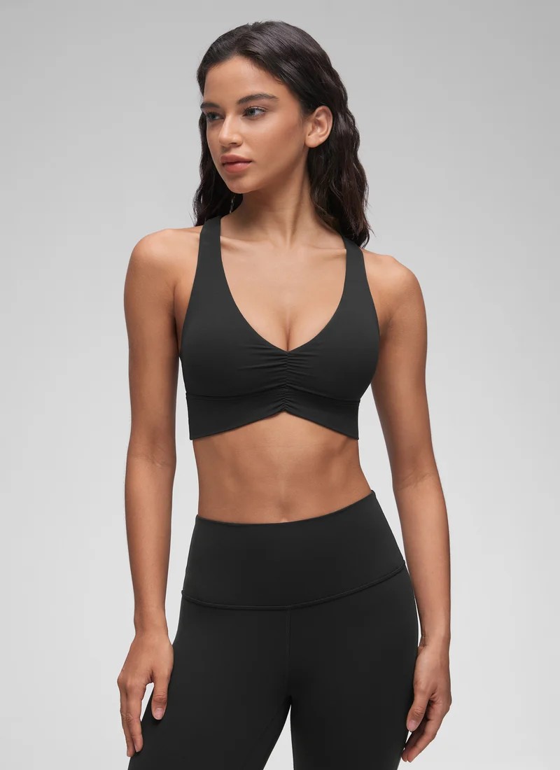Butterluxe V Neck Ruched Longline Bras