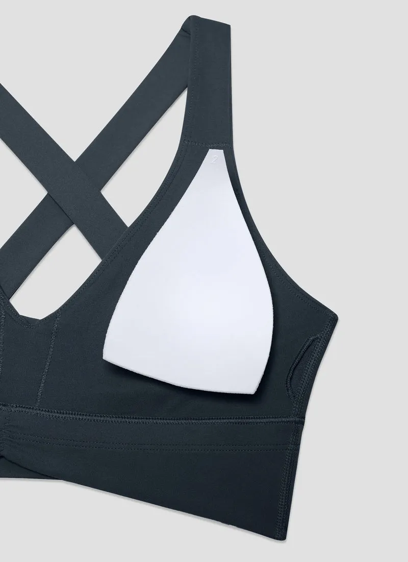 Butterluxe V Neck Ruched Longline Bras