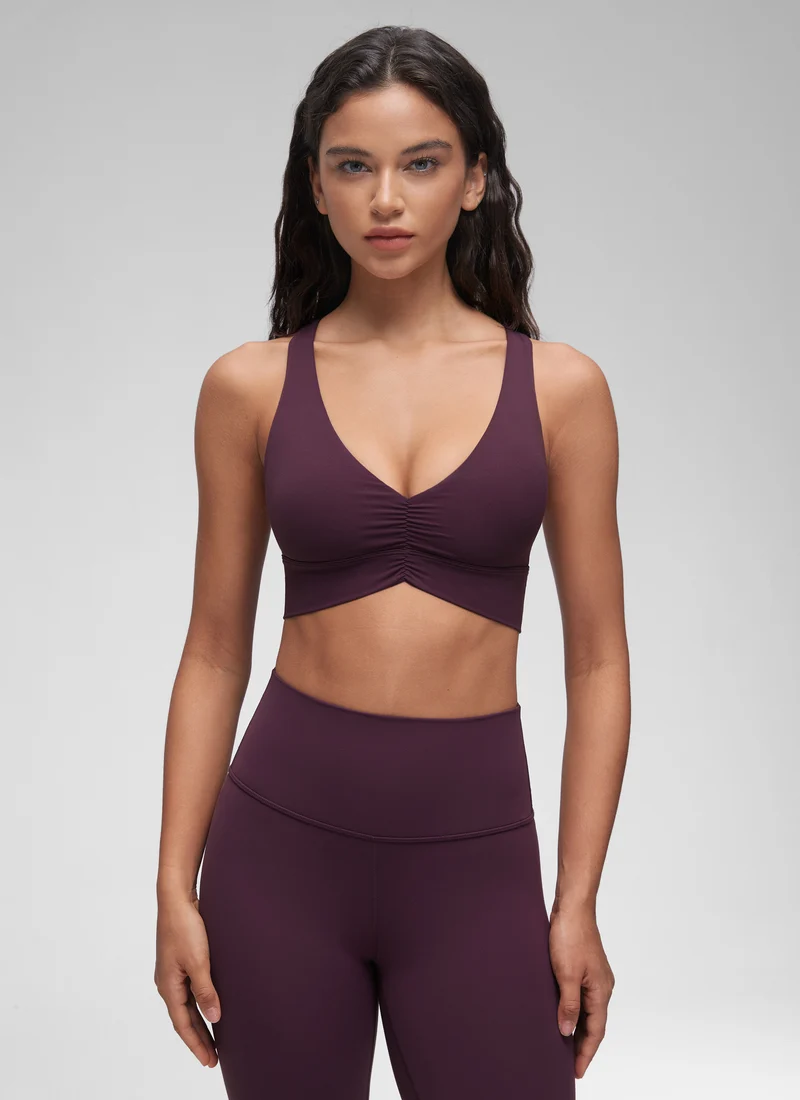 Butterluxe V Neck Ruched Longline Bras