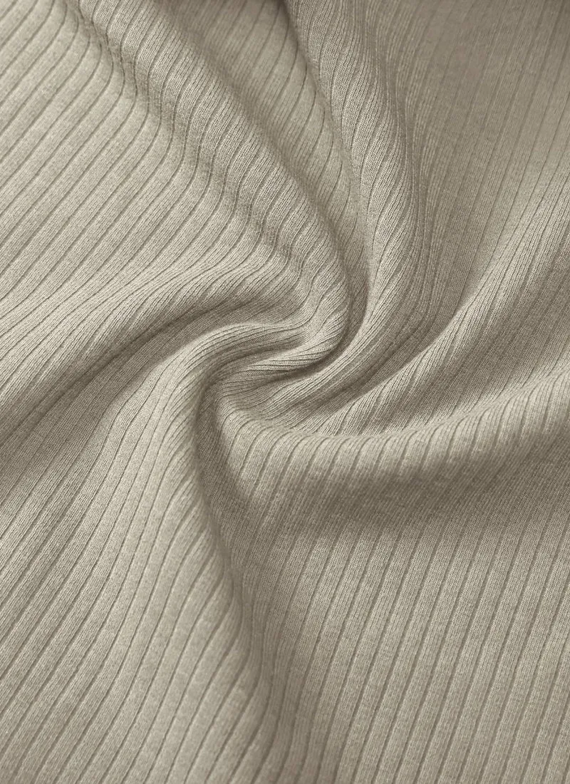 Ribbed Henley Neck Built in Bra Tank