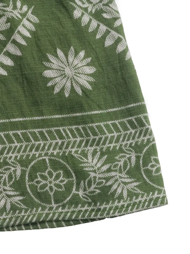 Robe imprimée sans manches à col en V