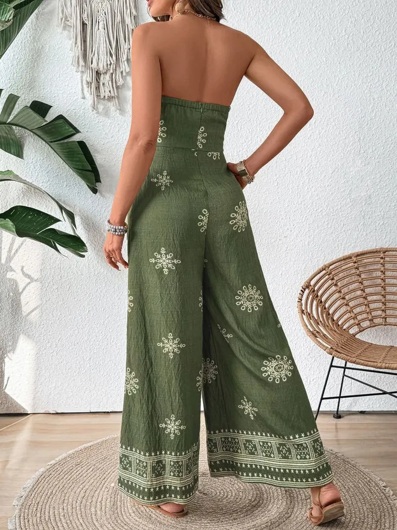 Combinaison tube imprimée à jambes larges