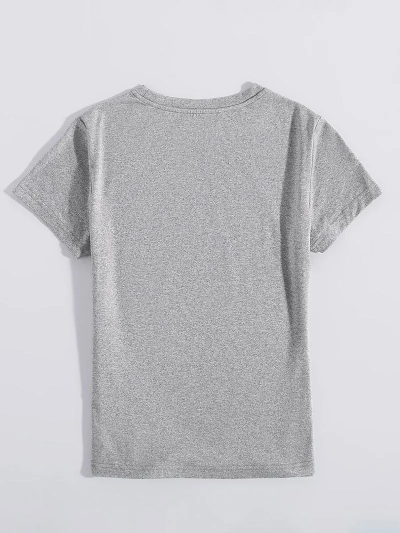 T-shirt graphique à manches courtes et col rond