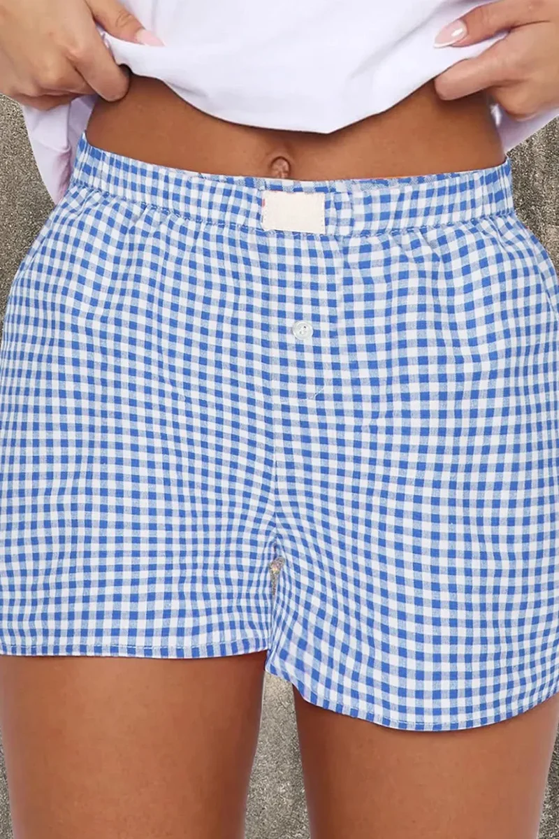 Short taille haute à carreaux vichy
