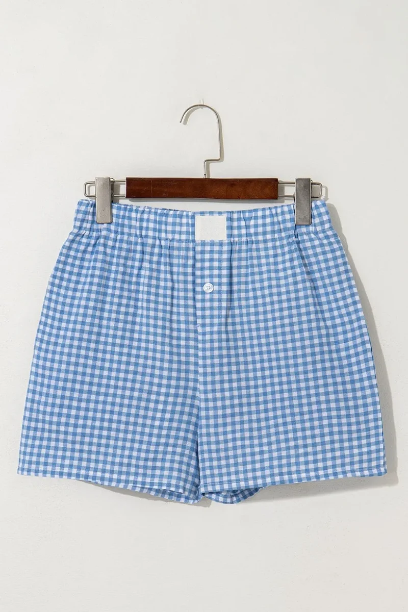 Short taille haute à carreaux vichy