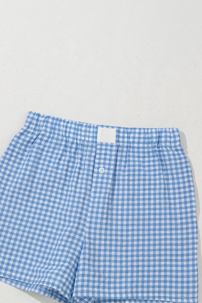 Short taille haute à carreaux vichy
