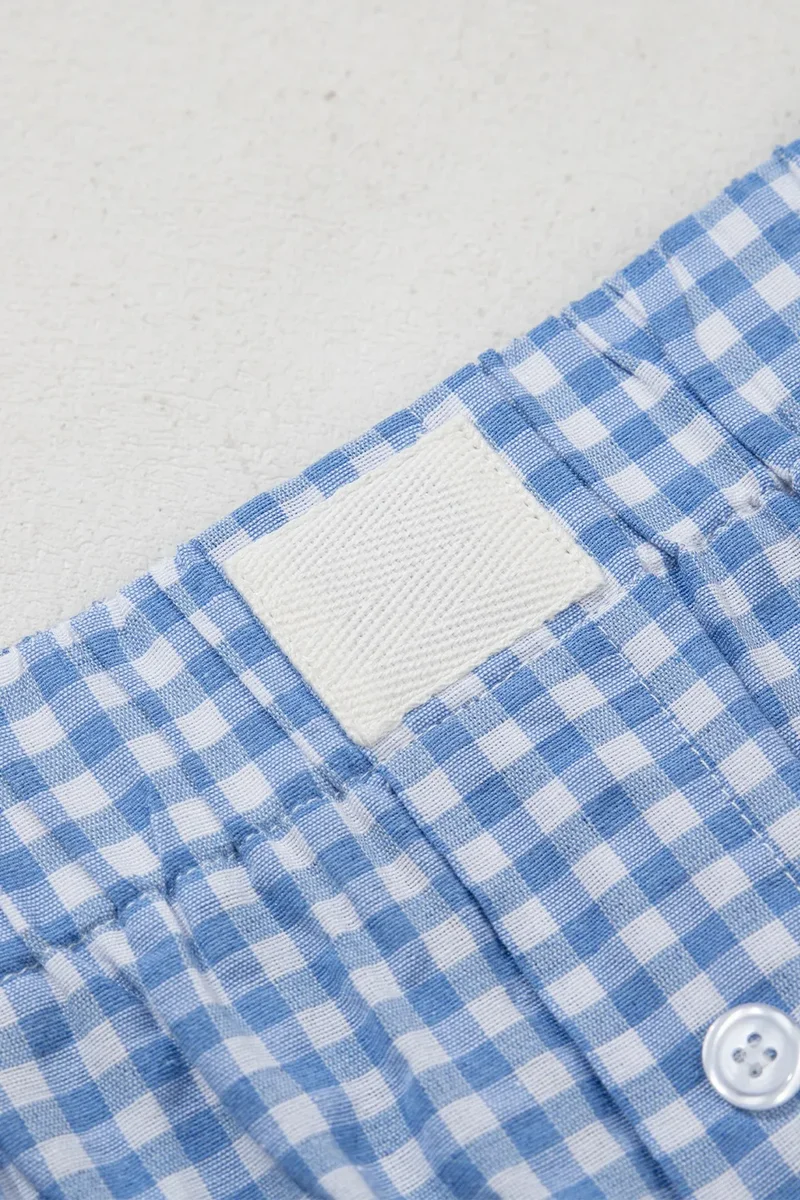 Short taille haute à carreaux vichy