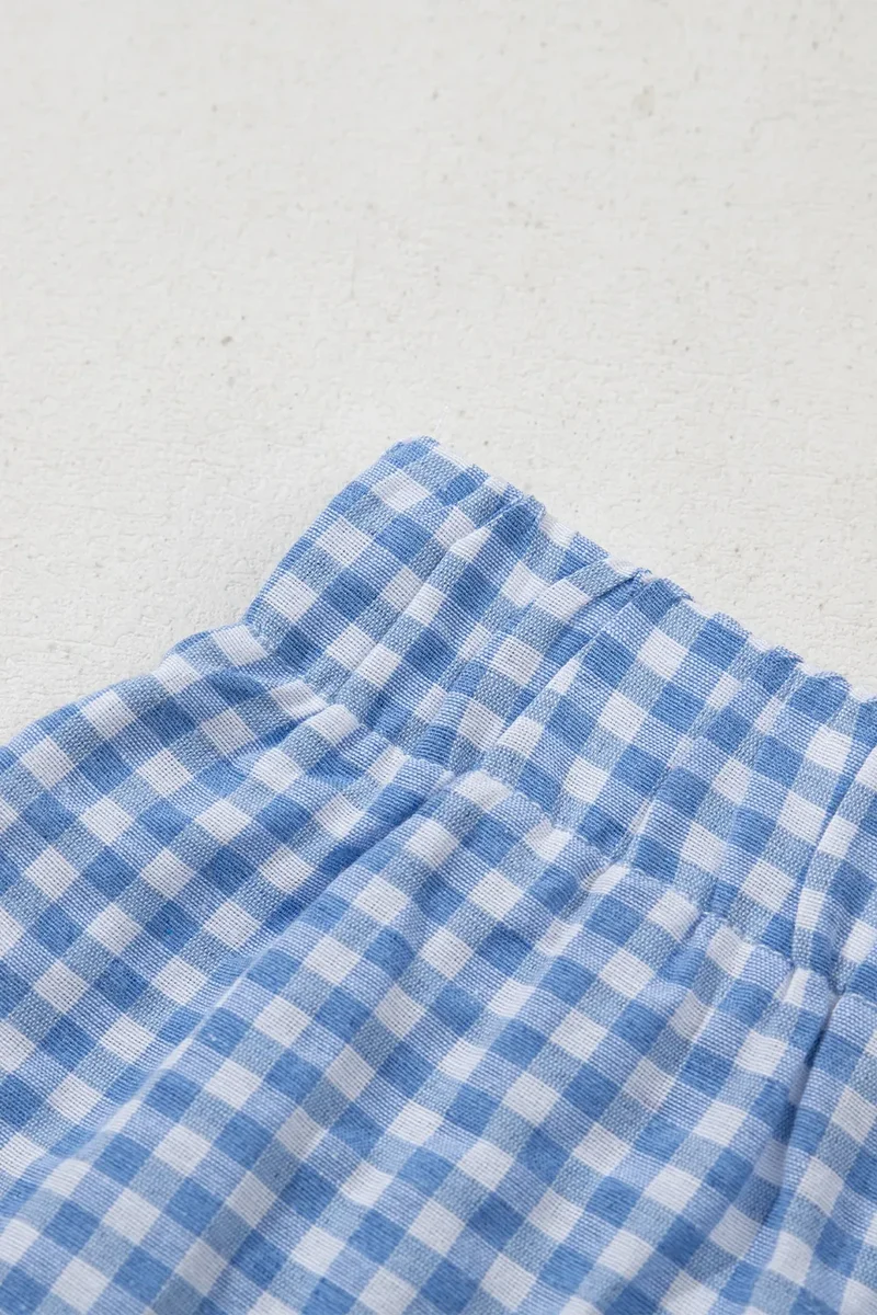 Short taille haute à carreaux vichy