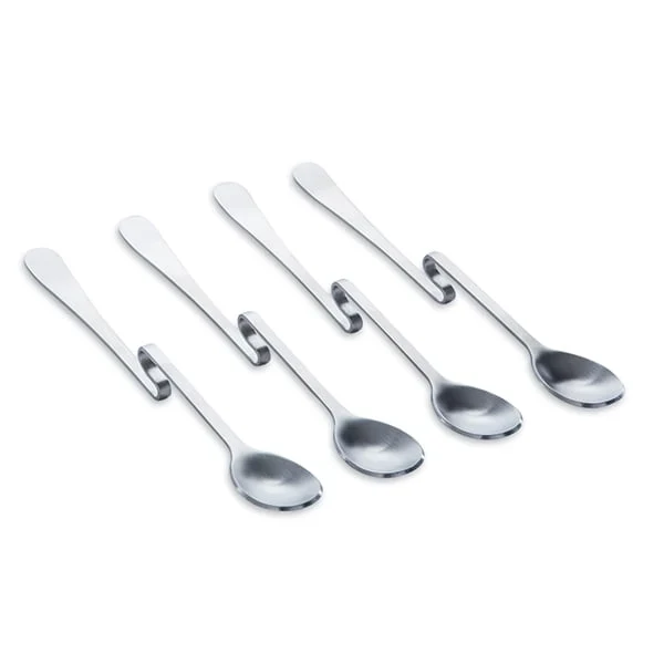 4 cuillères à confiture coudées inox 20 cm Mathon