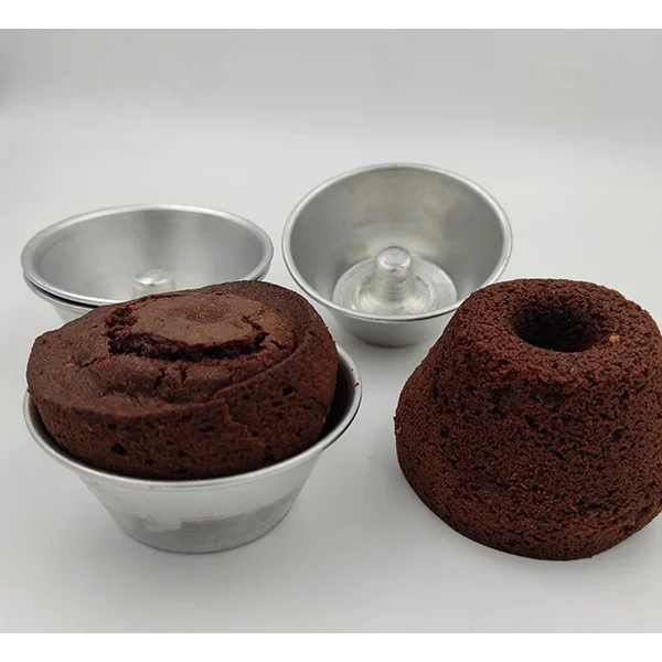 4 mini moules à savarin aluminium 8 cm