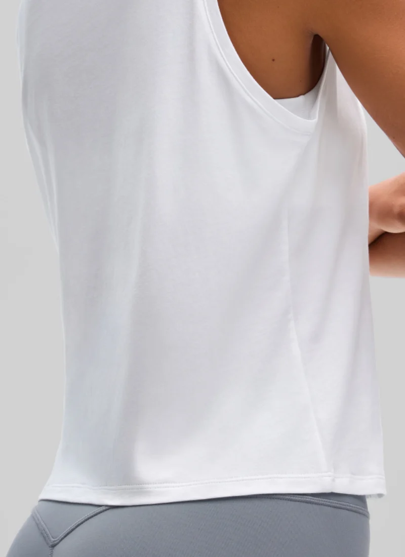 Pima Cotton Crop Round Neck Tank