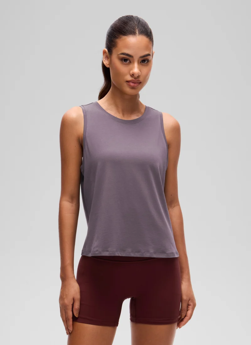 Pima Cotton Crop Round Neck Tank