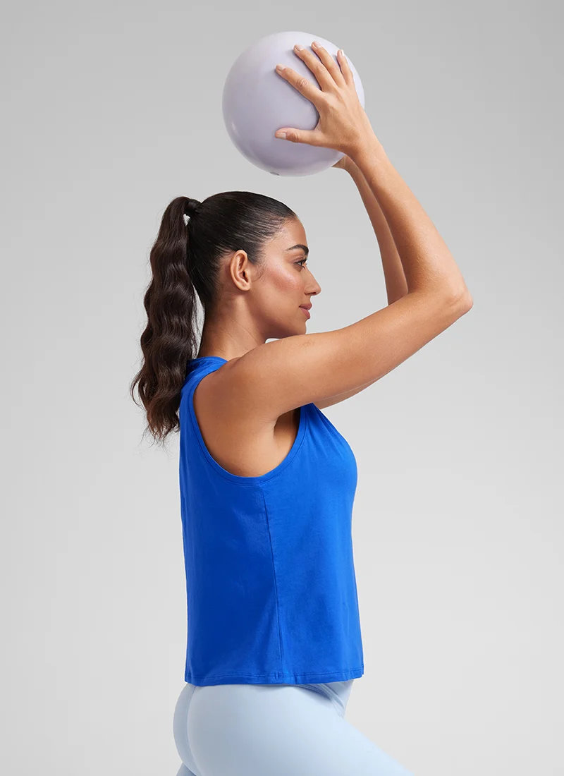 Pima Cotton Crop Round Neck Tank