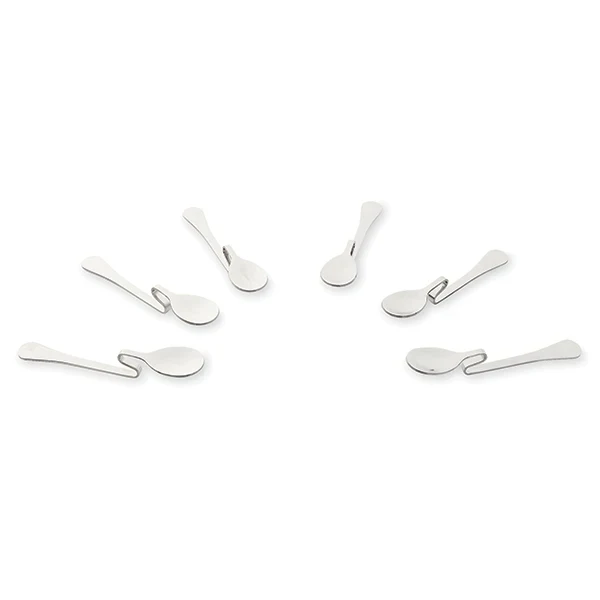 6 cuillères à café coudées inox 11 cm Mathon