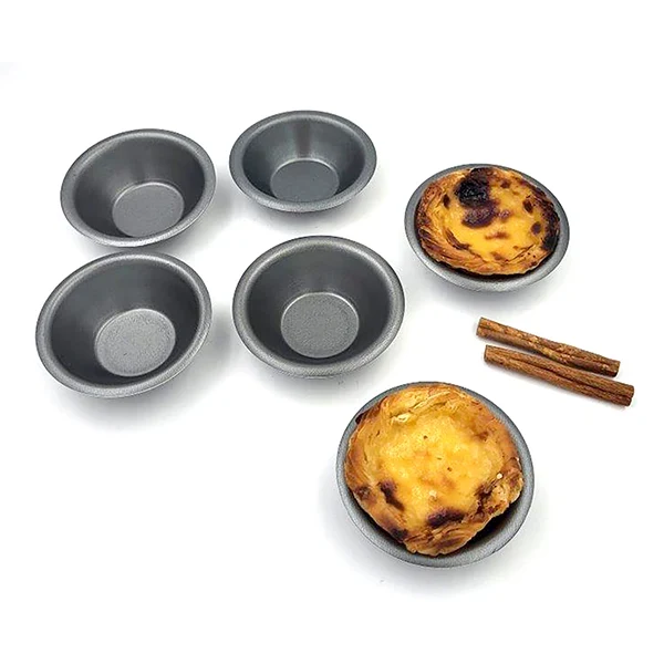 6 moules Pasteis de Nata aluminium revêtu 8 cm