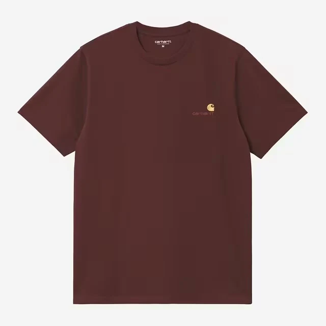 S/S American Script T-Shirt Amarone