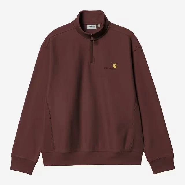 Half Zip American Script Sweat Amarone