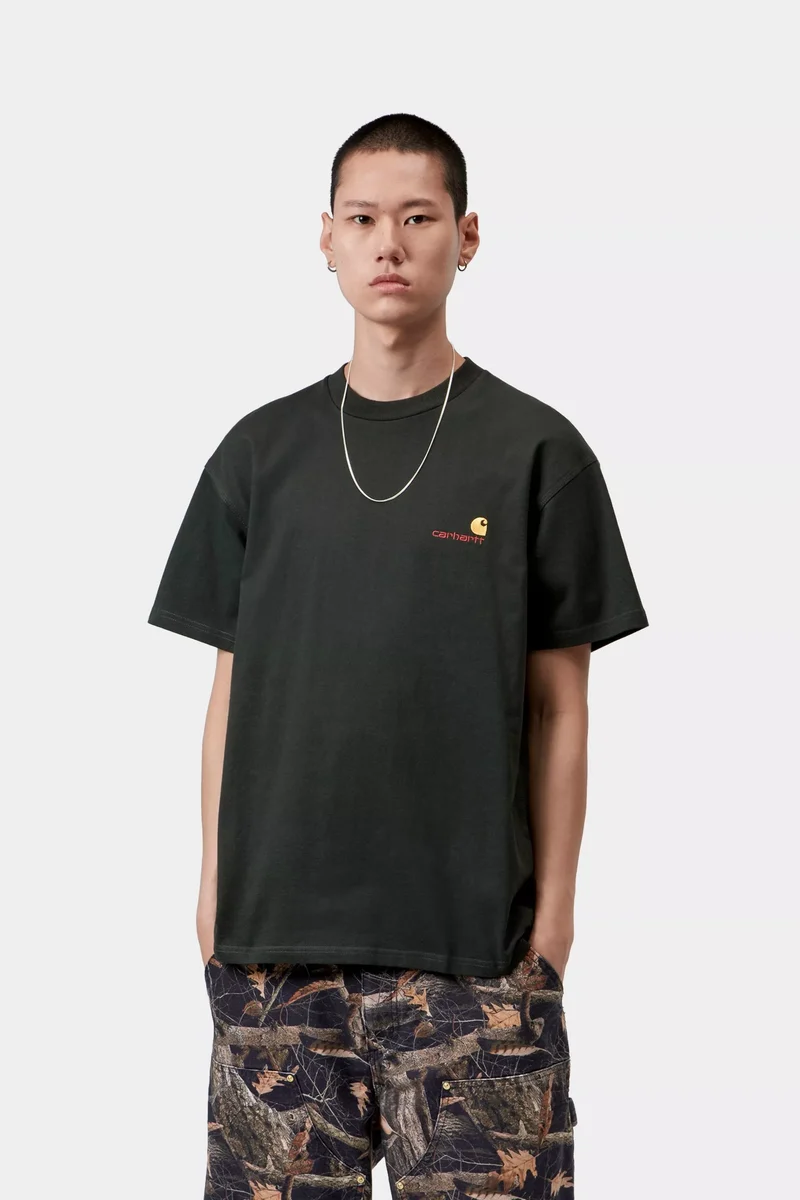 S/S American Script T-Shirt Raven