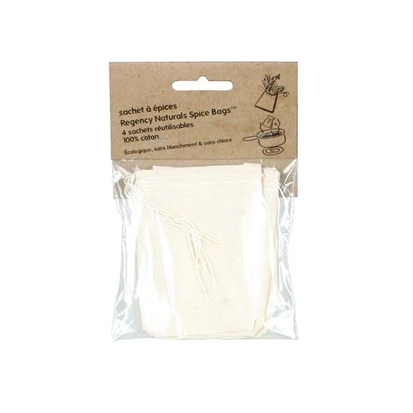 4 sachets à épices réutilisables