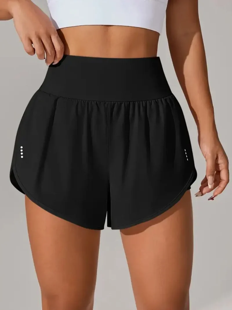 Short actif taille haute à poches