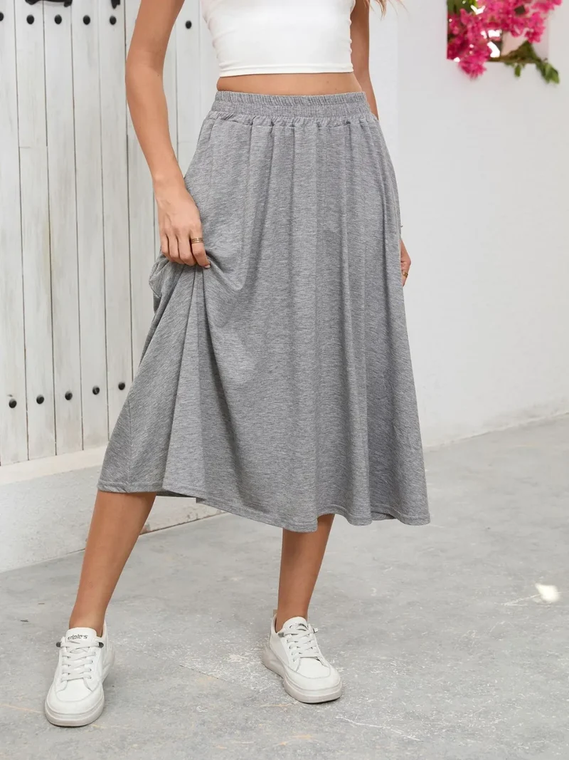 Jupe taille élastique avec poches