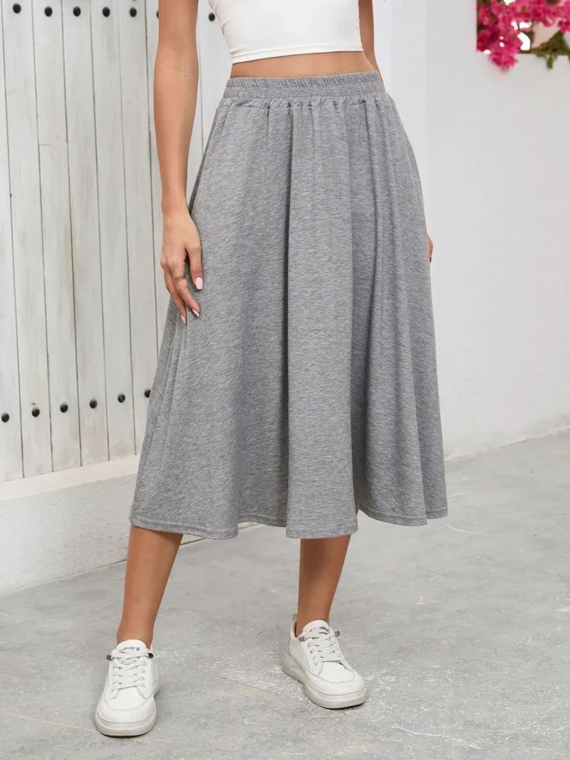 Jupe taille élastique avec poches