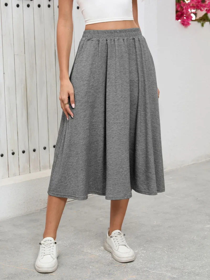 Jupe taille élastique avec poches