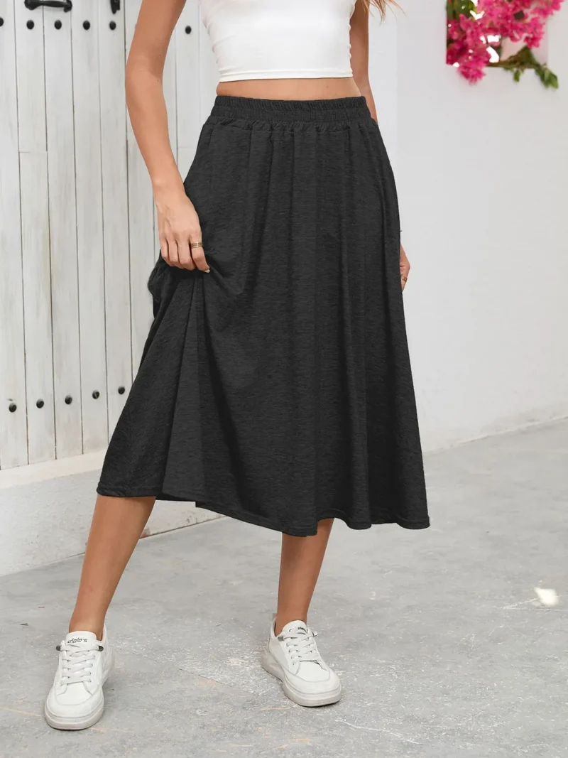 Jupe taille élastique avec poches