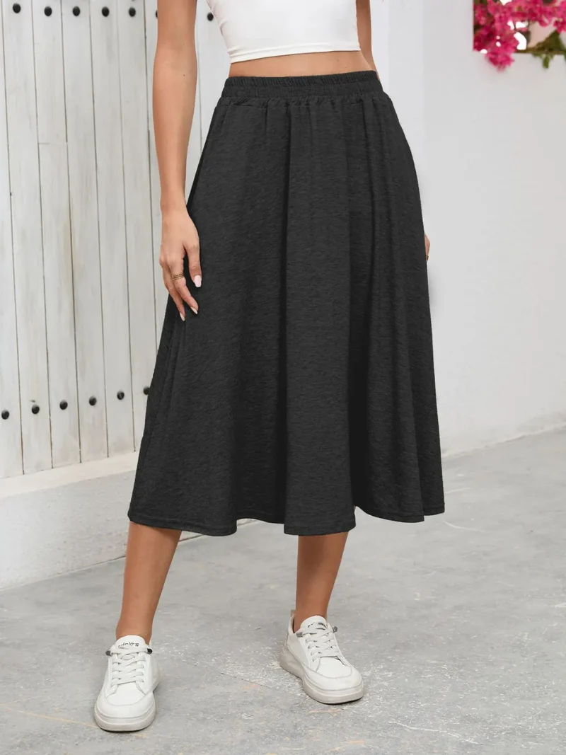 Jupe taille élastique avec poches