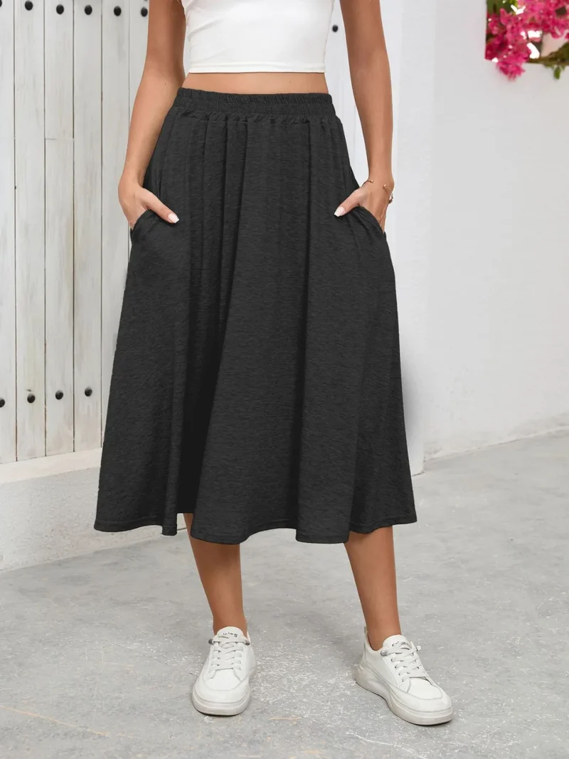 Jupe taille élastique avec poches
