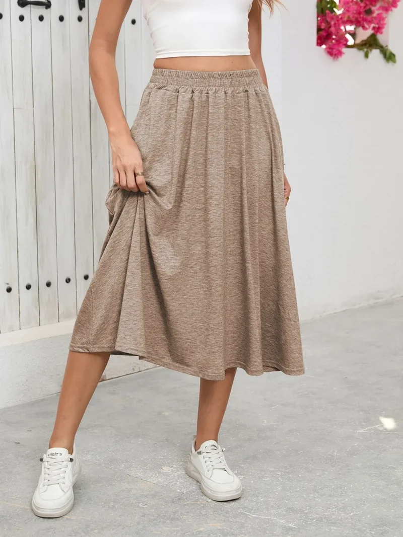 Jupe taille élastique avec poches