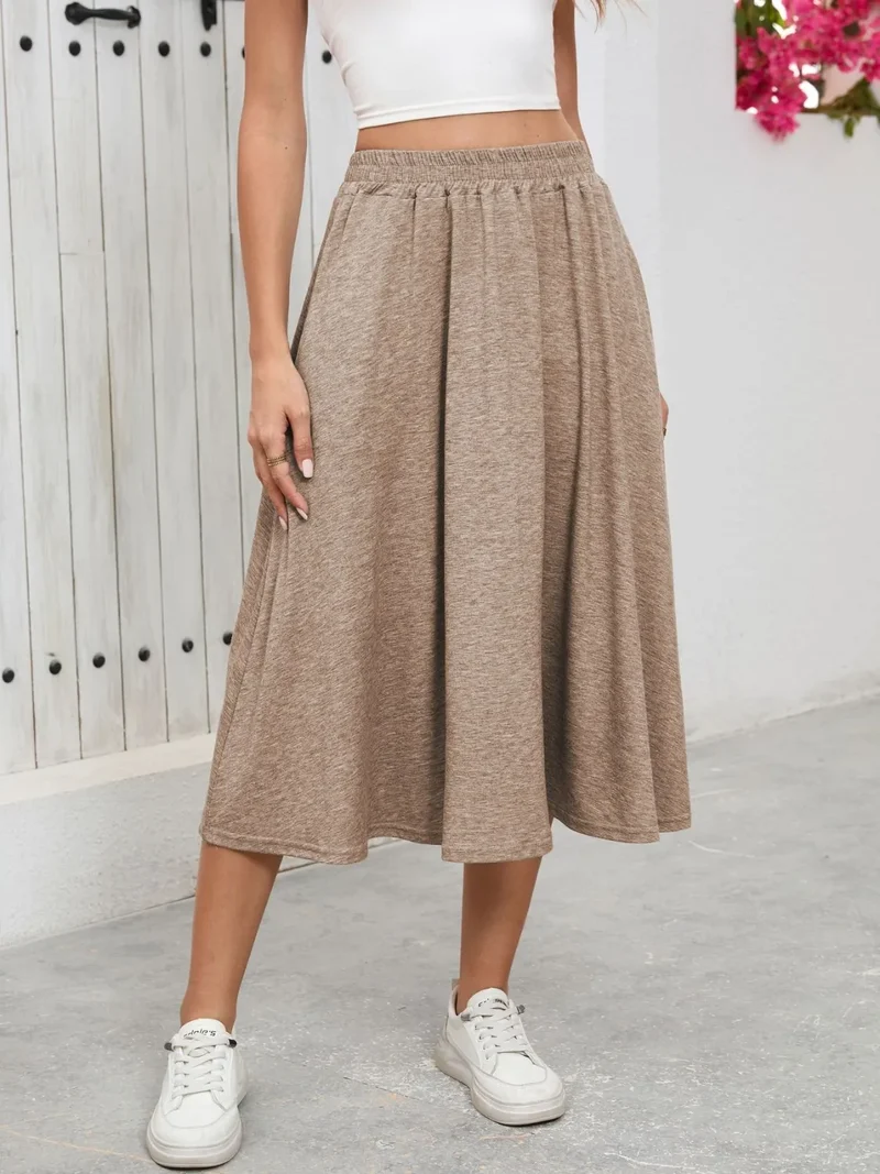 Jupe taille élastique avec poches
