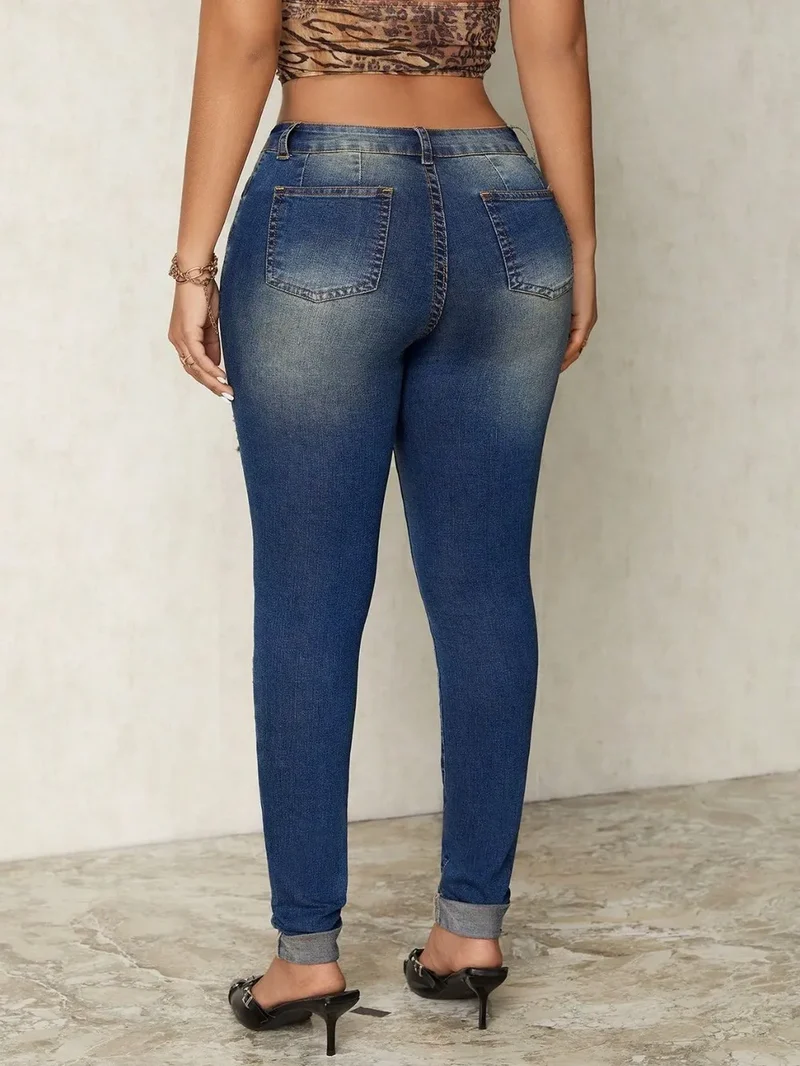Jean skinny usé