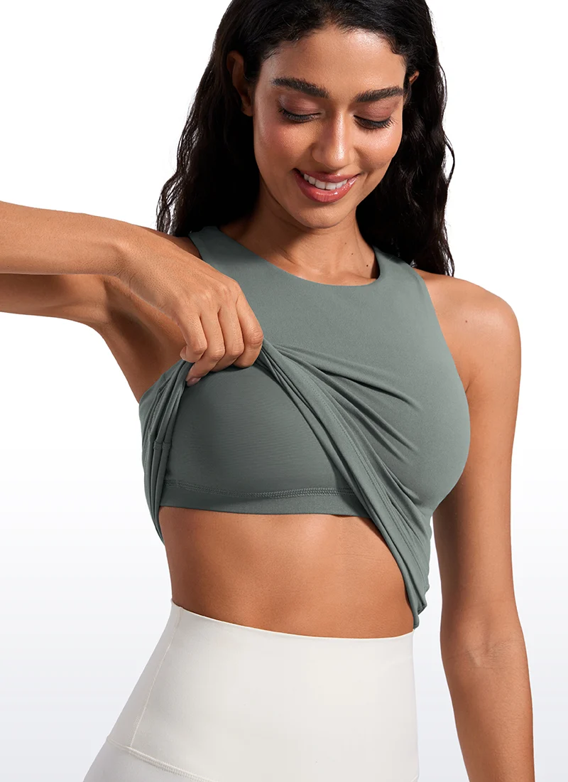 Butterluxe Built in Bra Scoop Neck Tank