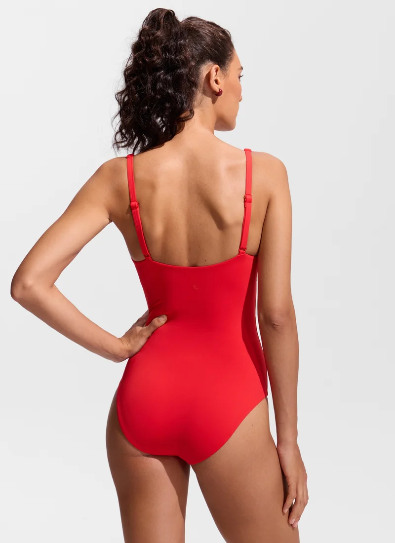 Nexfeel Twist Cut Out One Piece Swimsuit